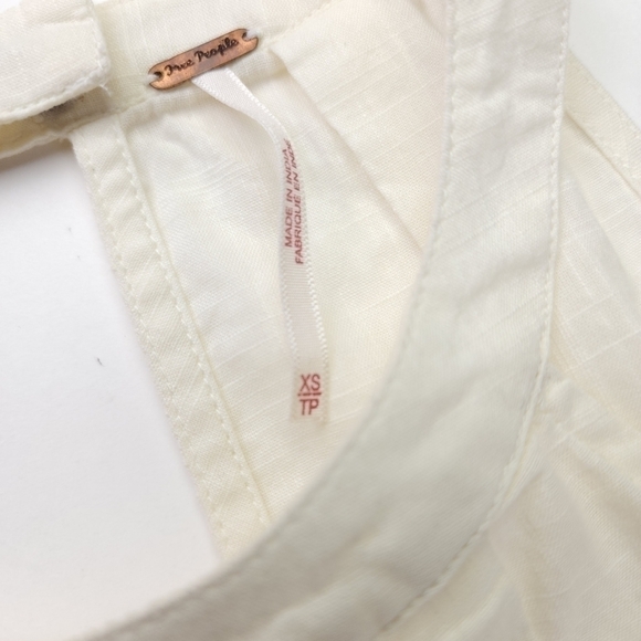 Free People Cream Cold Shoulder Top Sz Xs - Picture 9 of 15